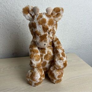Jellycat Bashful Giraffe Floppy Plush Stuffed Animal 12" Cream Brown Spots